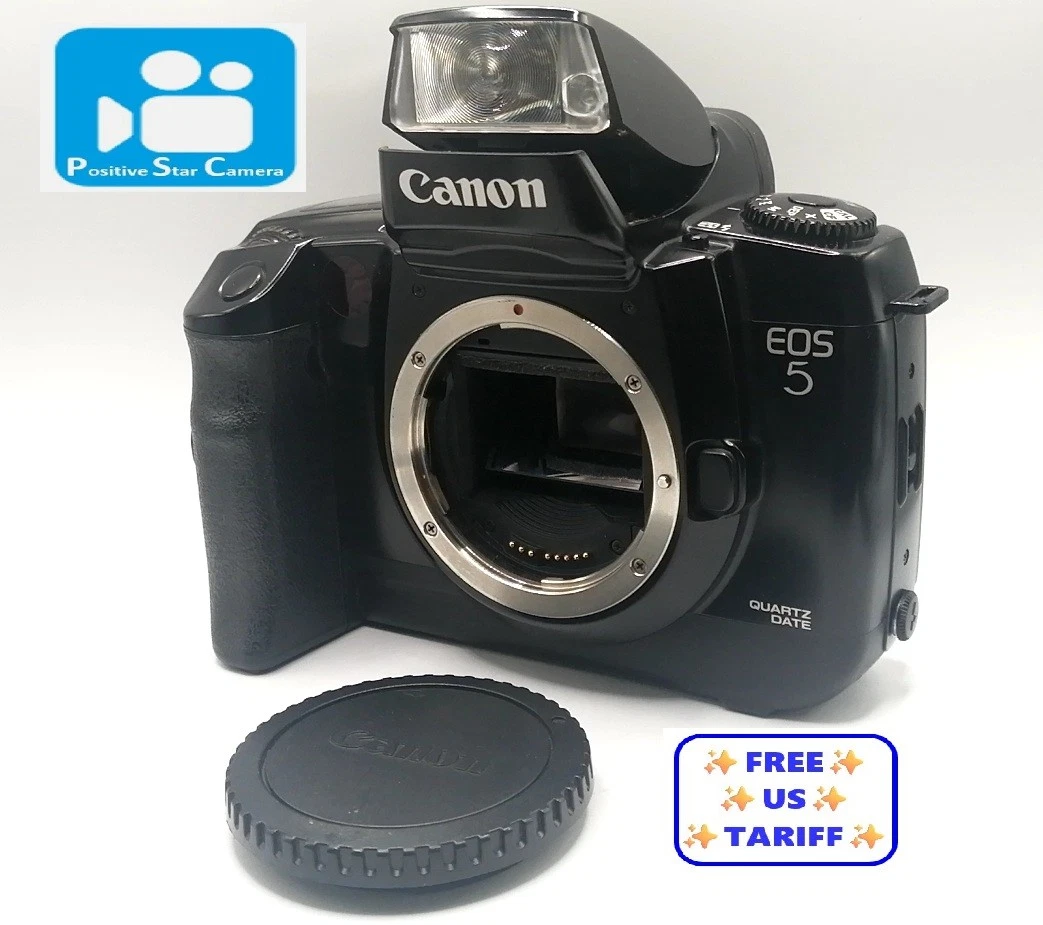 Boîtier Canon EOS 5 – Appareil Photo Argentique 35mm – Occasion Parfait État (SLR Auto/Manuel – Noir)