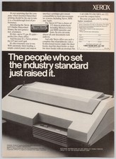 Xerox Diablo 635 Daisywheel Printer Team Xerox IBM Apple 1986 Vintage Print Ad