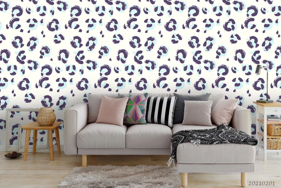 Murales de pared con patrón de textura de piel de leopardo 3D papel tapiz murales pegatina de pared 3 Foto 3 de 4