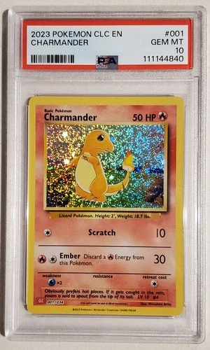 2023 Pokemon CLC EN Charmander #001 PSA 10