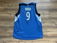 MINNESOTA TIMBERWOLVES BASKETBALL SHIRT JERSEY ADIDAS #9 RICKY RUBIO