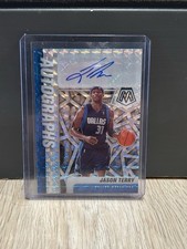 2020-21 JASON TERRY AUTO PANINI MOSAIC SILVER BLUE AUTOGRAPHS Dallas Mavericks