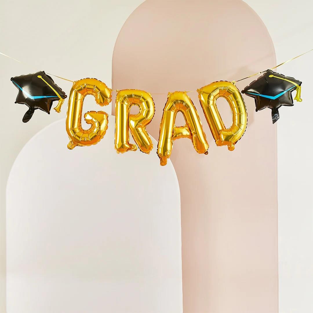 Graduation Garland Balloons Metallic Gold Balloon School Party Decor Hanging
