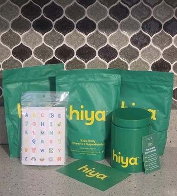 Hiya Kid's Daily GREENS + SUPERFOODS Chocolate Flavor 90 Servings Brand New