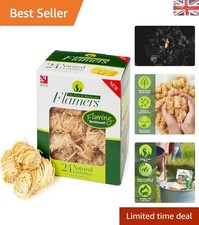 Natural Wood Firelighters - 24 Easy-Use Eco-Friendly Fire Starters for All Fires 0.83 per lighter