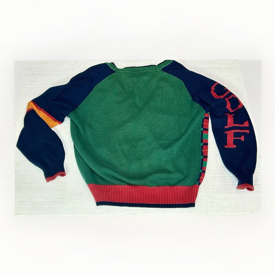 Cárdigan de golf suéter vintage para hombre L Hathaway escocés tartán algodón años 90 Foto 2 de 4