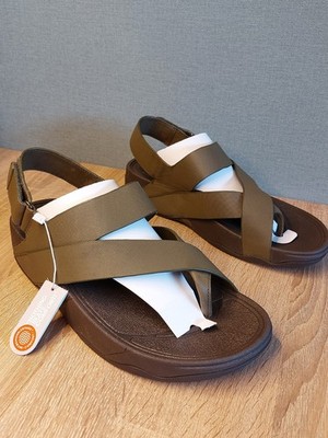 FitFlop *Surfer Leather Sandal Everglades* Sandale Pantolette Gr. 43/ UK 9 *NEU*