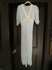 Rixo Blue Floral Maxi Dress Size 4