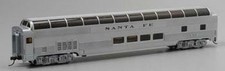 Bachmann 13002 HO Scale Budd 85' Dome w/Lights Santa Fe silver