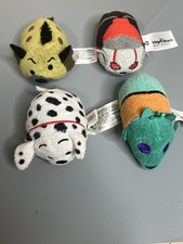 Disney Parks Tsum Tsum Lote de 4 Dálmatas Ed Hiena Libertad Ant Man 3.5" Peluche