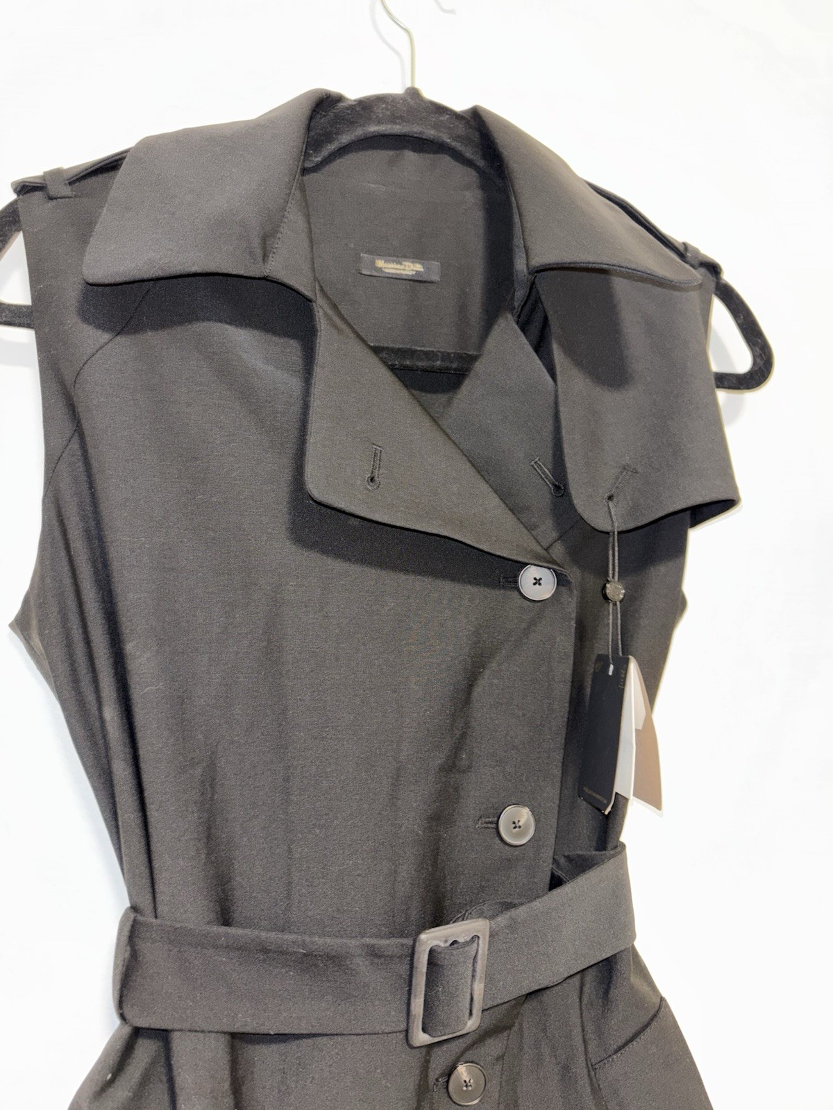 NWT Massimo Dutti Women's Black Belted Jumpsuit Size XS $229 thumbnail 4