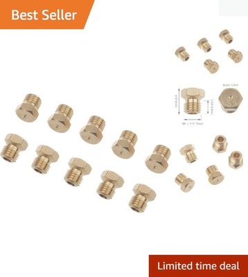 High-Performance 10-Pack Brass Jet Nozzles for LPG and Natural Gas Appliances