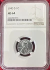 1943-S Lincoln Steel Cent NGC MS64 AWESOME!!!
