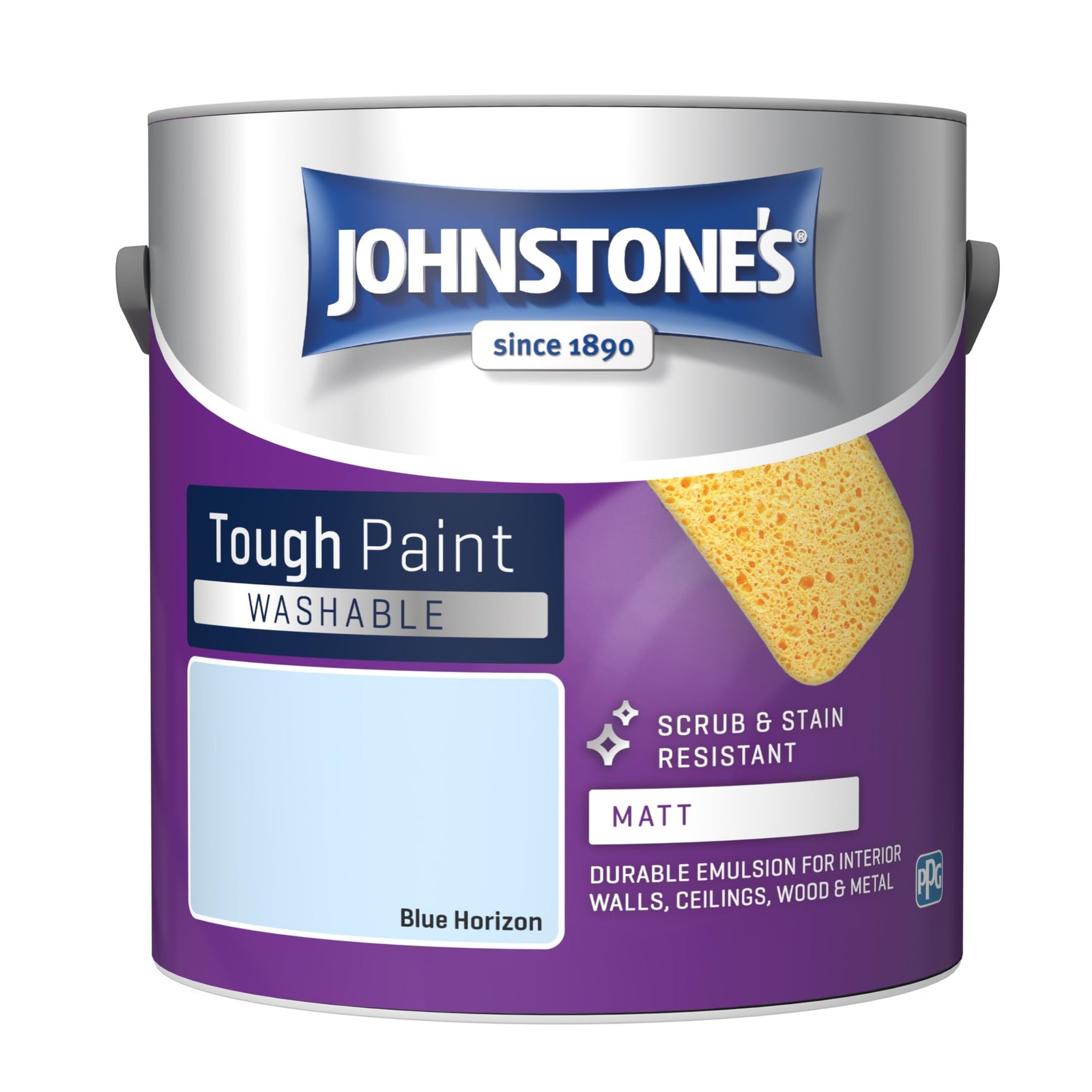 Johnstone's - Matt Emulsion Paint - Blue Horizon - Washable - 2.5L - Image 3