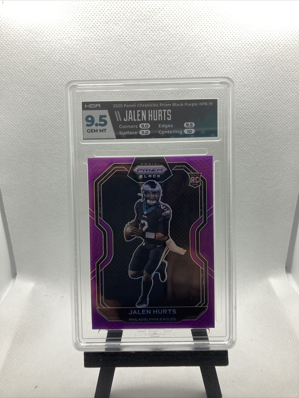 2020 Panini Chronicles Prizm Black Purple Jalen Hurts Rookie Card #/125 Low Pop