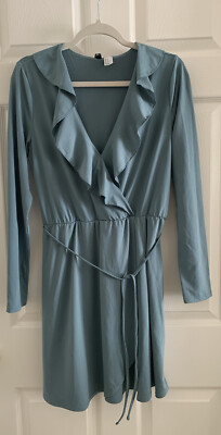 h&m long sleeve wrap dress H&m linen blend wrap