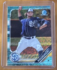2019 Bowman Chrome Prospect Aqua Shimmer Refractor Chris Paddack #104/125 Twins