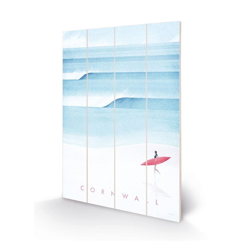 Henry Rivers (Cornwall) Official 40 x 59cm Wooden Wall Art Print