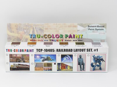Tru-Color Paint Model Railroad Set for Weathering Locomotive Freight Painting
