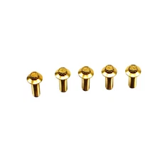 3/8" Stainless Steel Gold Rear Brake Rotor Mounting Hardware Bolts for Harley