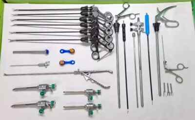 21PC - Laparoscopic Surgery Set SS High Quality Reusable Autoclave Instruments