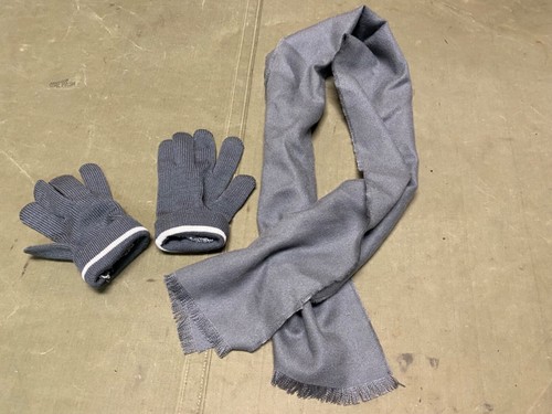 WWII GERMAN M31 HEER WAFFEN WINTER WOOL GLOVES & NECK SCARF LOT