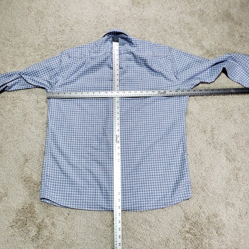 Peter Millar Collection Shirt Men L Blue Check Plaid Long Sleeve Button Up - Picture 10 of 13