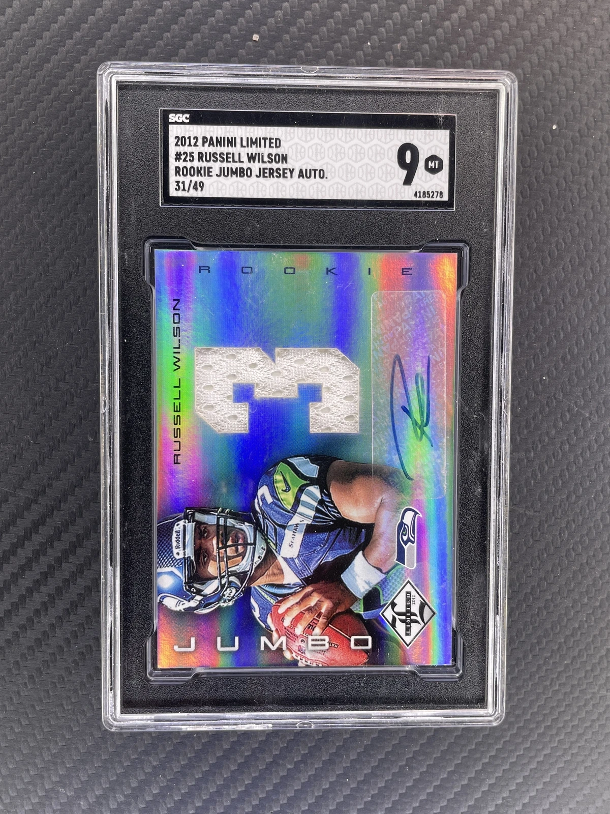 Russell Wilson Panini Limited Rookie Jumbo Jersey Number #25 Base