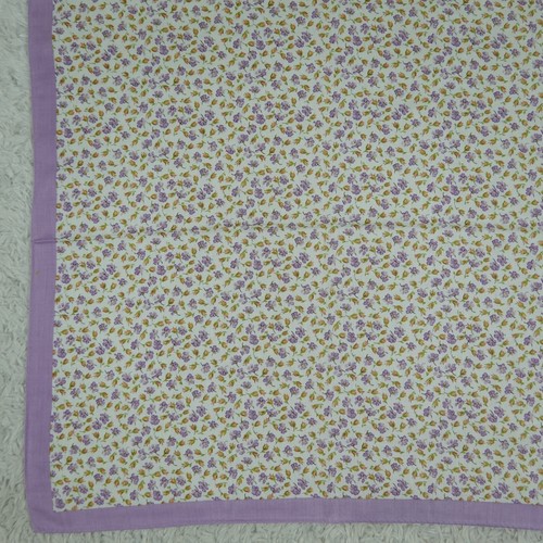 N81 LIBERTY Purple Flower Cotton Scarf Scarves Pocket Square 19" X 18.5" - Picture 4 of 9