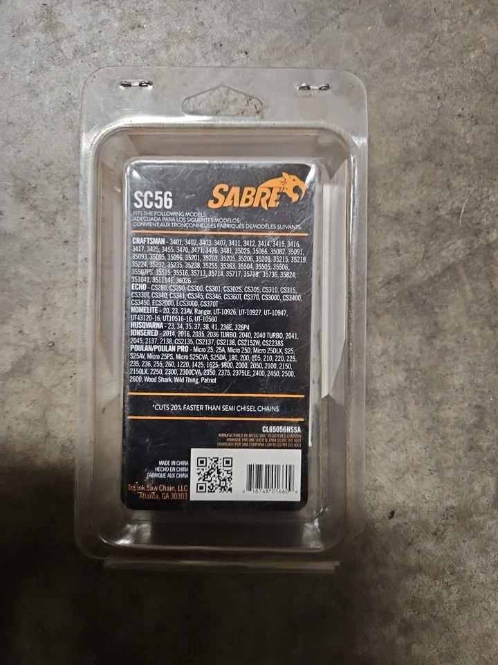 Motosierra 16" 56DL 3/8" LP .050" Semi-Cincel Reducido Retroceso Titanio Husqvarna Foto 3 de 4