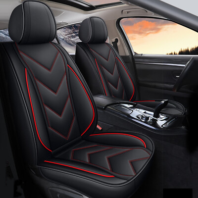 For Honda Accord 2007-2017 Sedan 4-Door Car Seat Covers Faux Leather 5-Sit Set