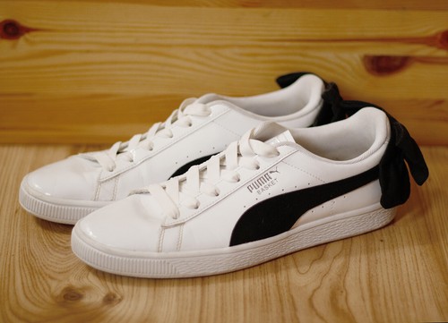 Puma Basket Bow SB 41 zapatillas de deporte mujer lazo blanco negro mujer  367353-03 | eBay