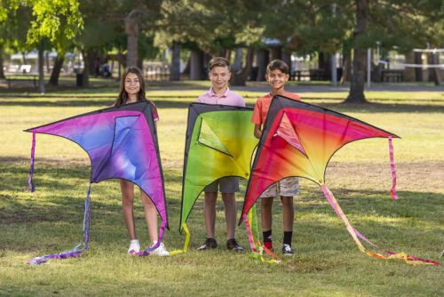 Syncfun 3 Packungen Large Delta Kite Easy to Fly Riesige Drachen Stranddrachen für Kinder - Bild 2 von 7
