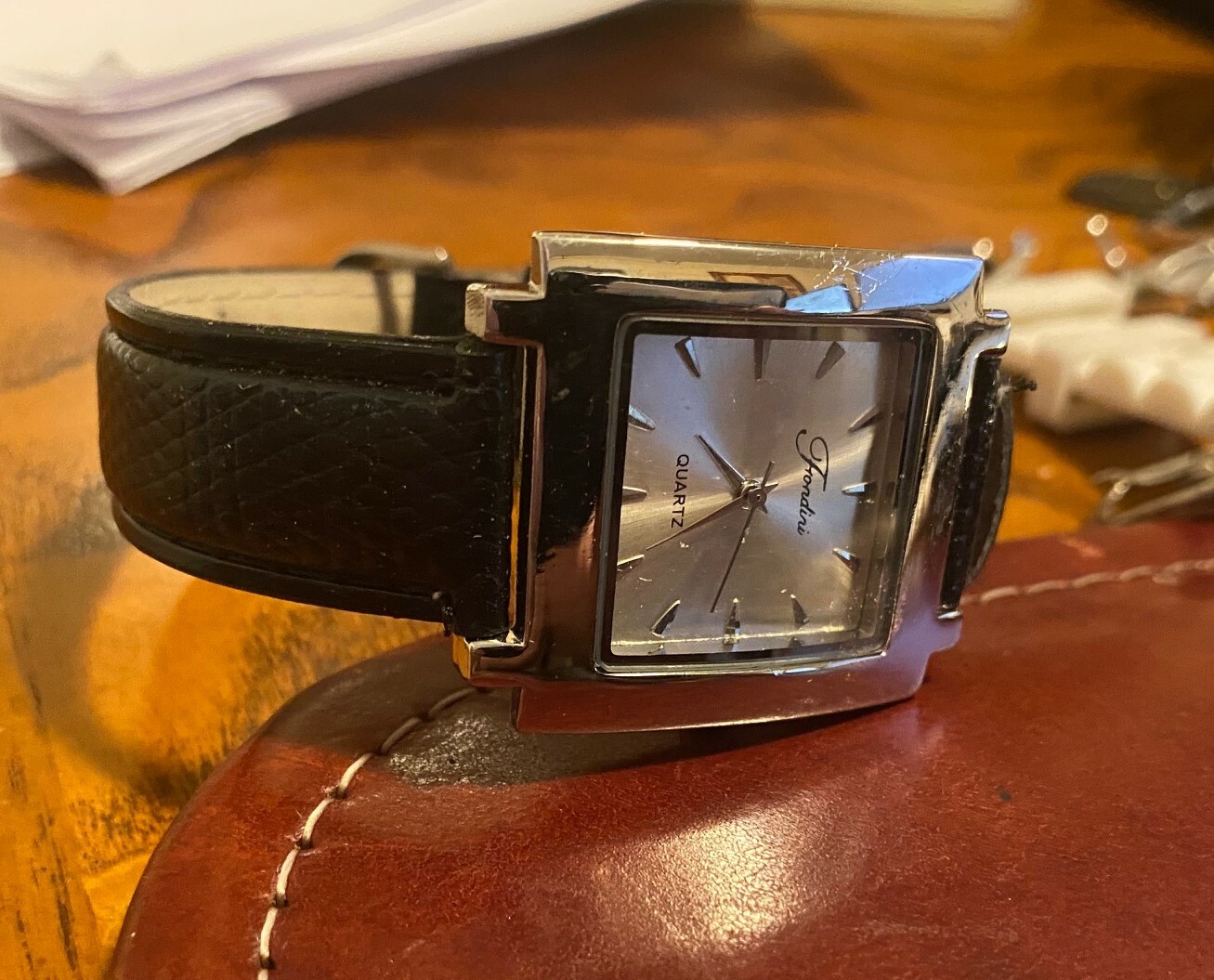 Women's Silver Tone Fondini Quartz Watch, Swiss Parts, 32mm Case eBay