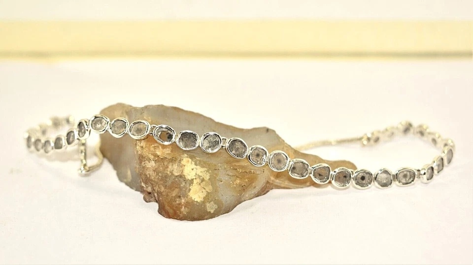 Ожерелье с бриллиантами в горошек, серебро 925 пробы, викторианское, ожерелье для женщин - Изображение 2 из 4