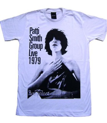 Patti Smith Group ''Live 79'' Rockpalast white short sleeve T shirt NH3709