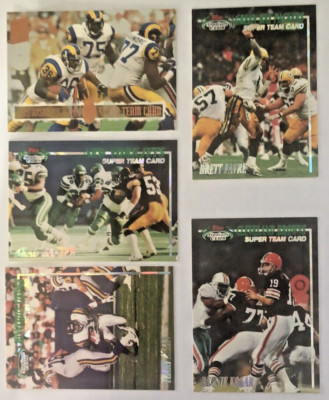 1993 & 1994 Stadium Club Football Super Team Singles - List in Description