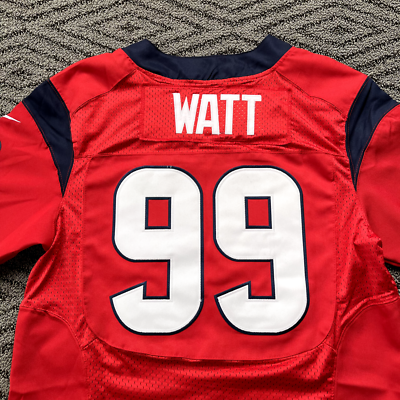 Mens Nike On Field Houston Texans JJ Watt Red Football Stitched