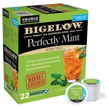 Bigelow Perfectly Mint Iced Black Tea 22 to 132 K cups Pick Any Size FREE SHIP