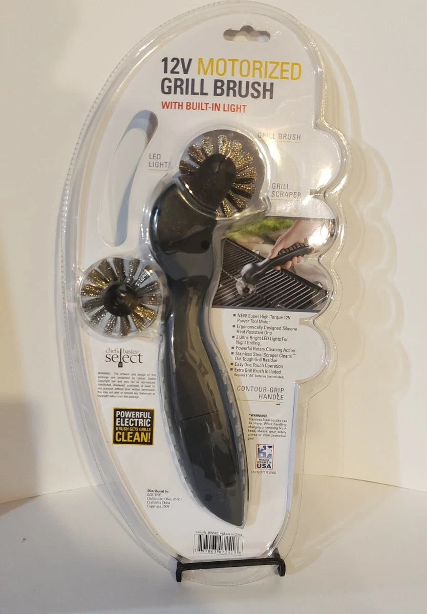 Motorized top grill brush