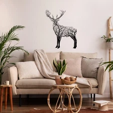 Tree Deer Metal Wall Art, Wall Decor, Wall Hangings, Home Decor Wall Art