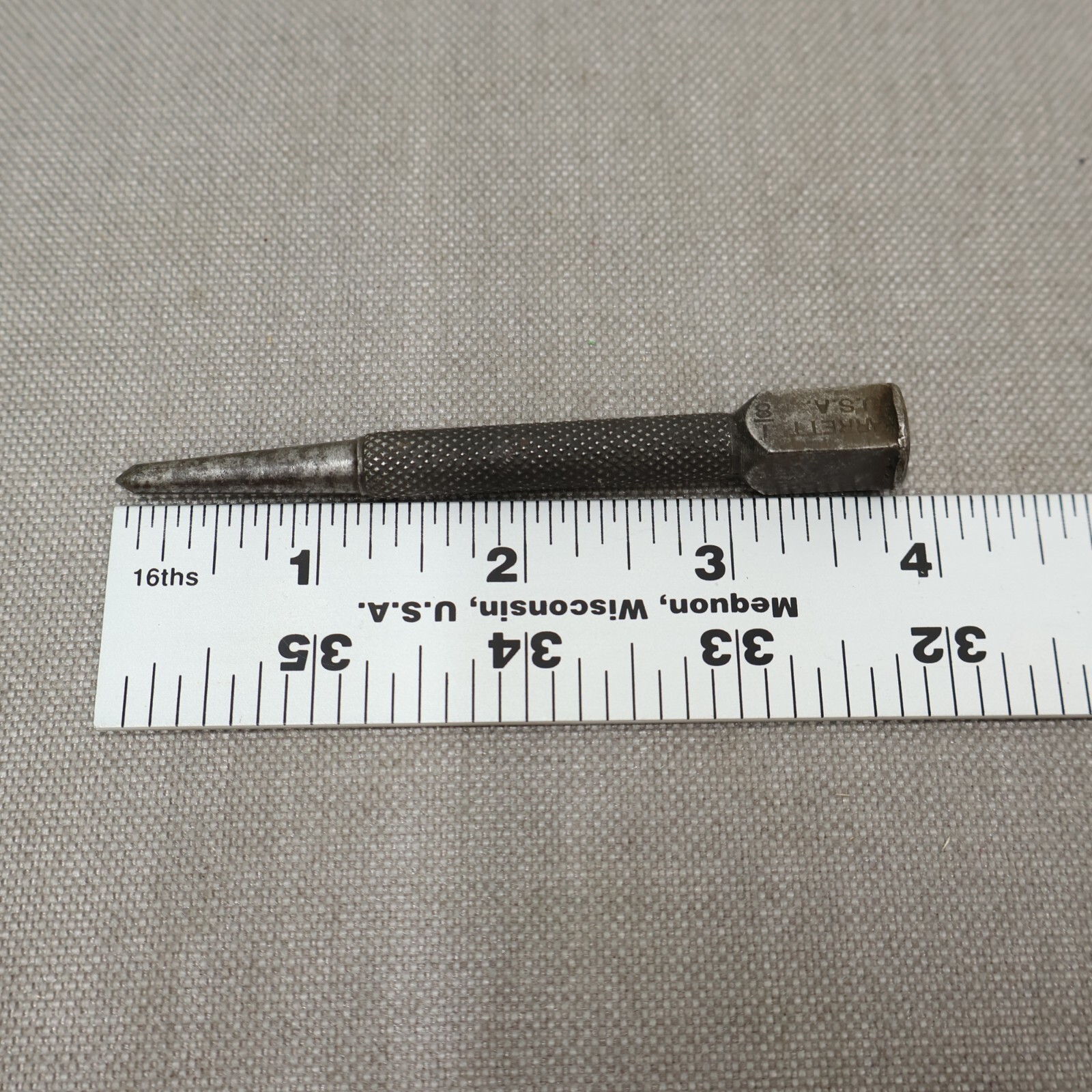 Vtg Starrett 1/8" Nail Set Center Punch Knurled 4in Long eBay