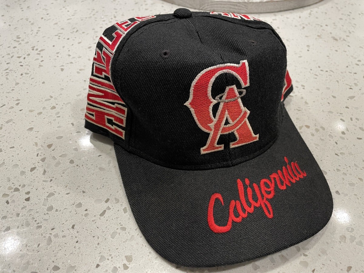 VTG 90's Block Logo All Over Print California Angels Anaheim