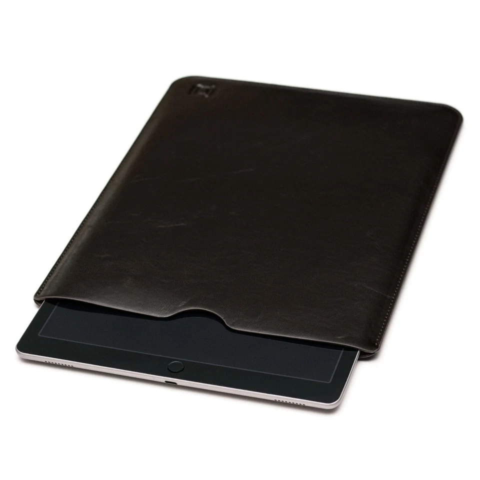 Dockem Executive Sleeve; iPad Pro 10.5 12.9 11; Slim Felt Lined Dark Brown - Image 4 of 4