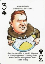 Walt Michaels Linebacker Cleveland Browns Single Swap Playing Card