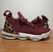 Nike Lebron XVI 16 The King Leopard Red Size 5y 5 Sneakers AQ2465-601