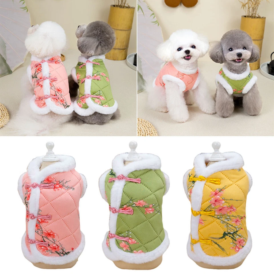 Pet Dog Winter Warm Fleece Button Vest Clothes Puppy Plush Jacket Sweater Coat⇓ - Image 4 of 4