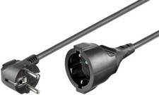 Goobay Cavo Alimentazione Schuko Maschio Angolato / Femmina 10m Nero