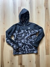 THE NORTH FACE Full Zip Camo Gray/Black Fleece Jacket BOYS Youth Size XL