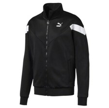 PUMA MENS ICONIC MCS TRACK JACKET 595299-01 BLAK/WIHTE SIZE: SMALL 